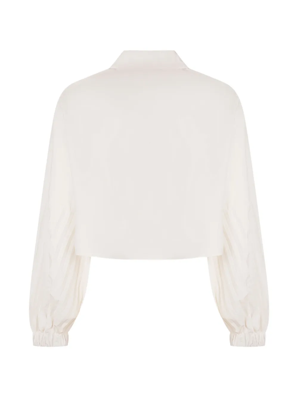 Elisabetta Franchi La Mia Bambina Overhemd met geplooide mouwen en geborduurd logo Wit