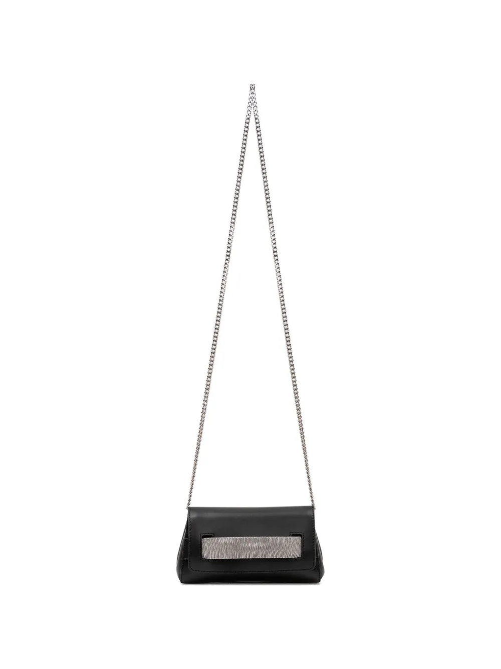 Orciani chain detail gossip clutch bag - Nero