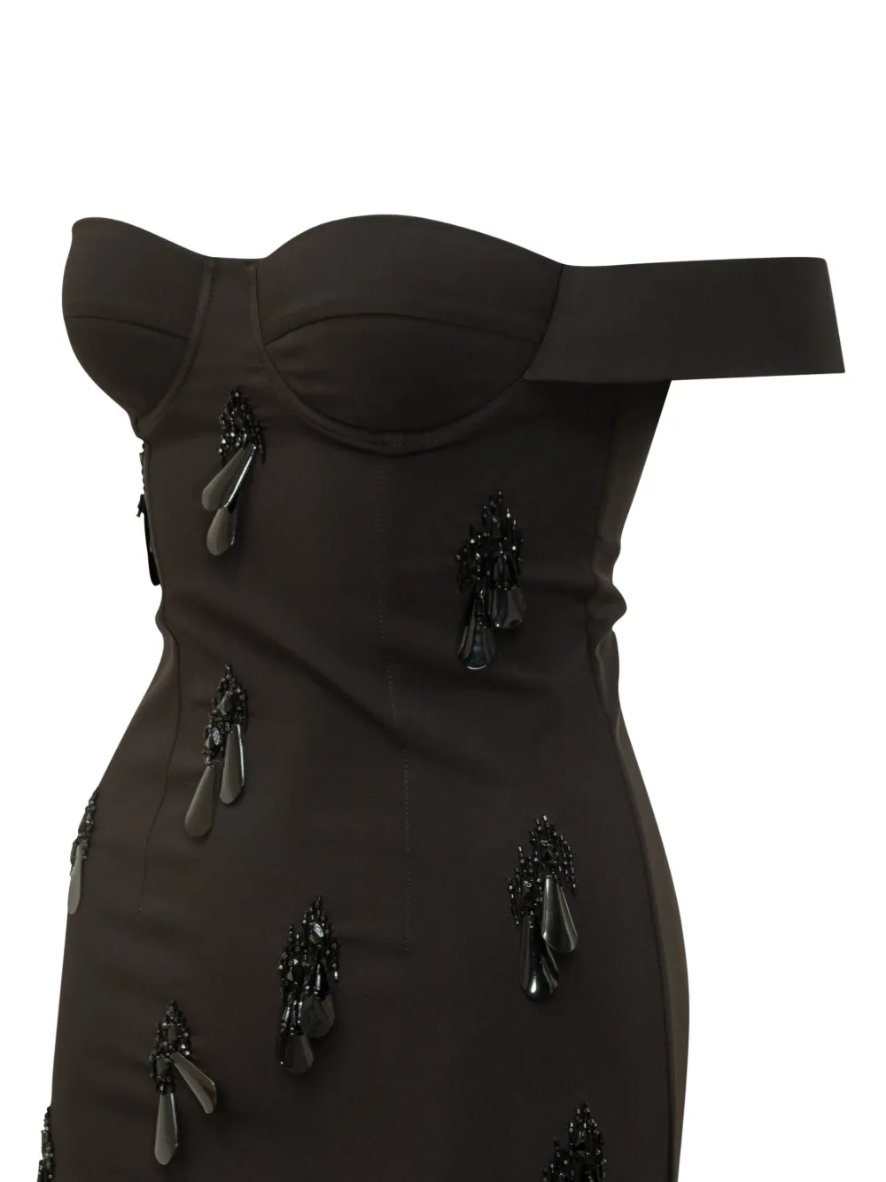  Des Phemmes Off-shoulder Bustier Dress - Black 