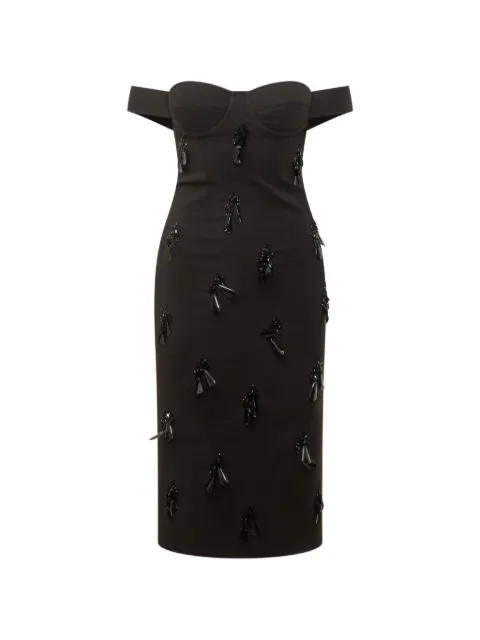 DES PHEMMES off-shoulder bustier dress