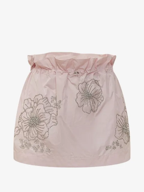 DES PHEMMES floral embellished mini skirt