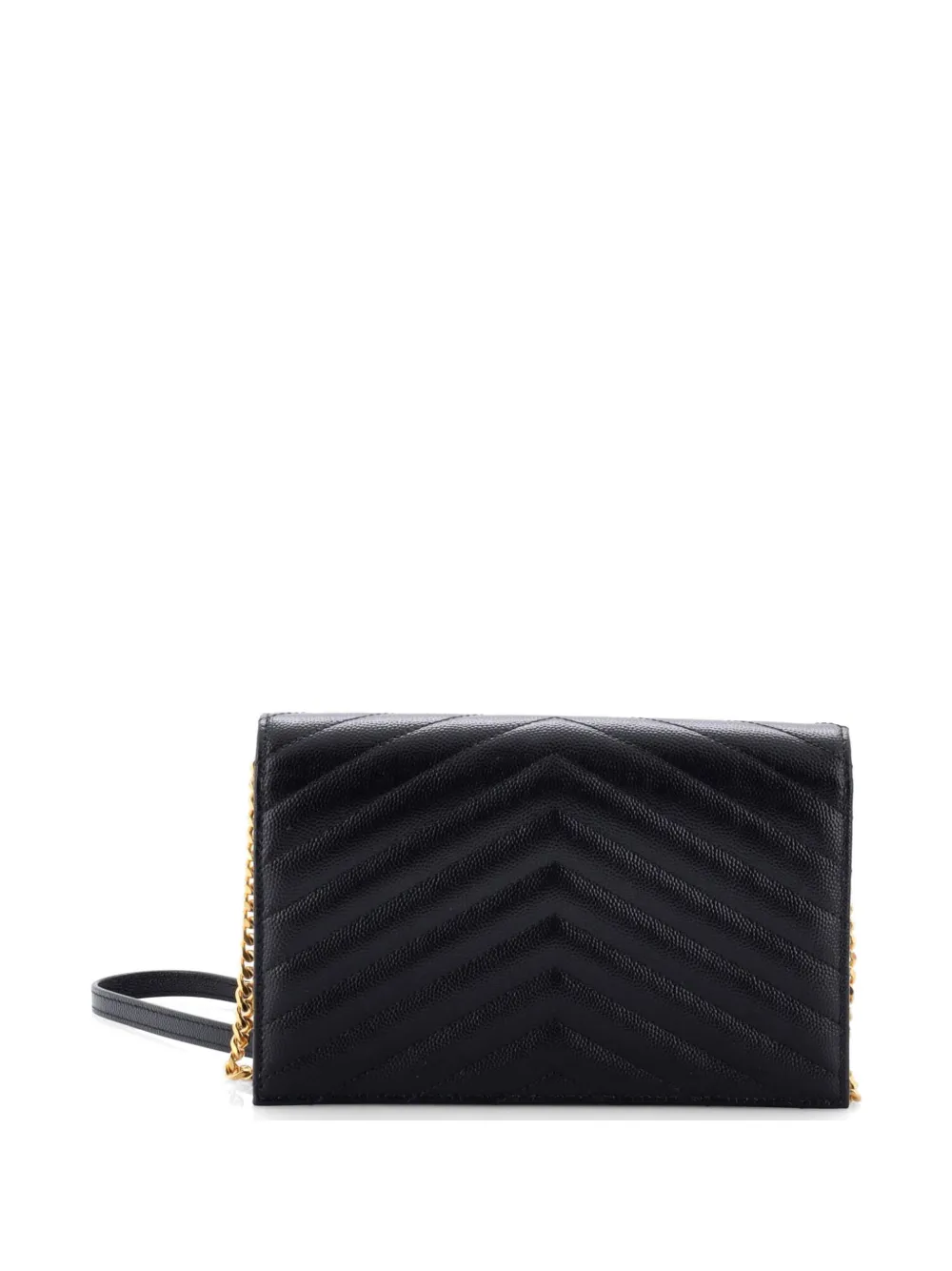 Classic Monogram Wallet On Chain Matelasse Chevron Leather Small Crossbody Bag