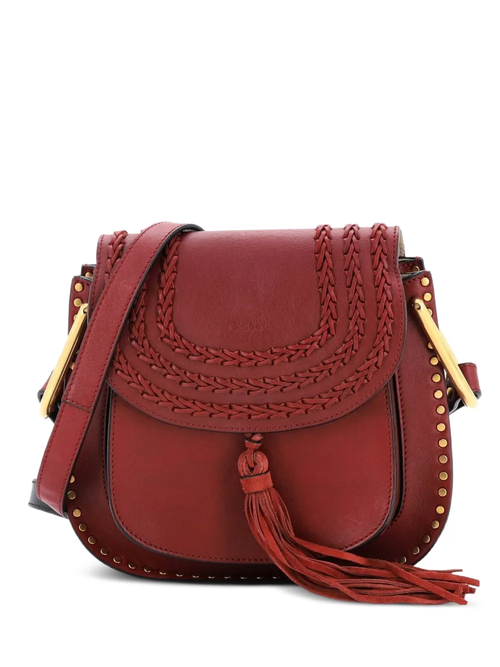 Chloé Pre-Owned Hudson Handbag Whipstitch Leather Small crossbody bag - Rosso