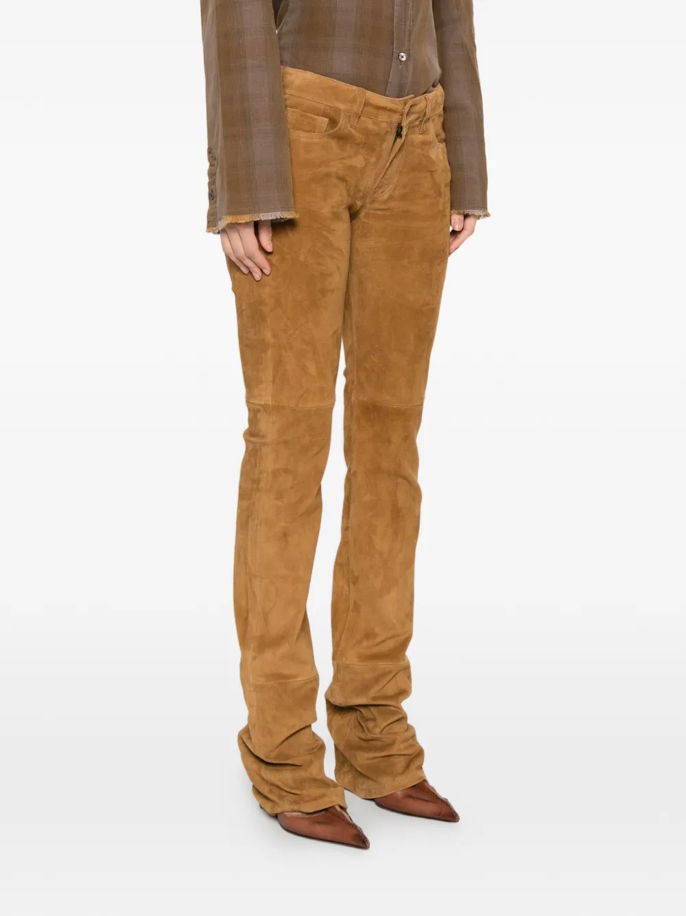 Panelled Suede Trousers