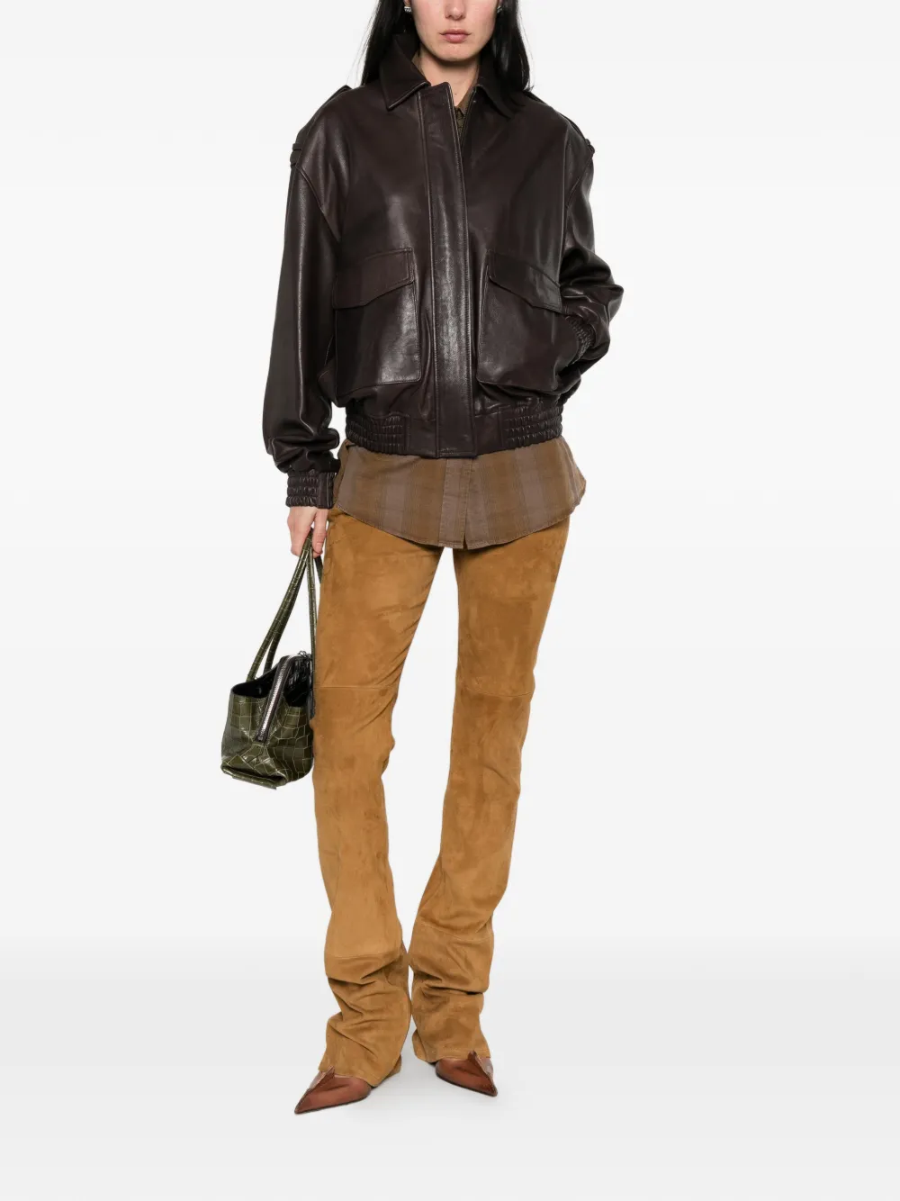 Panelled Suede Trousers
