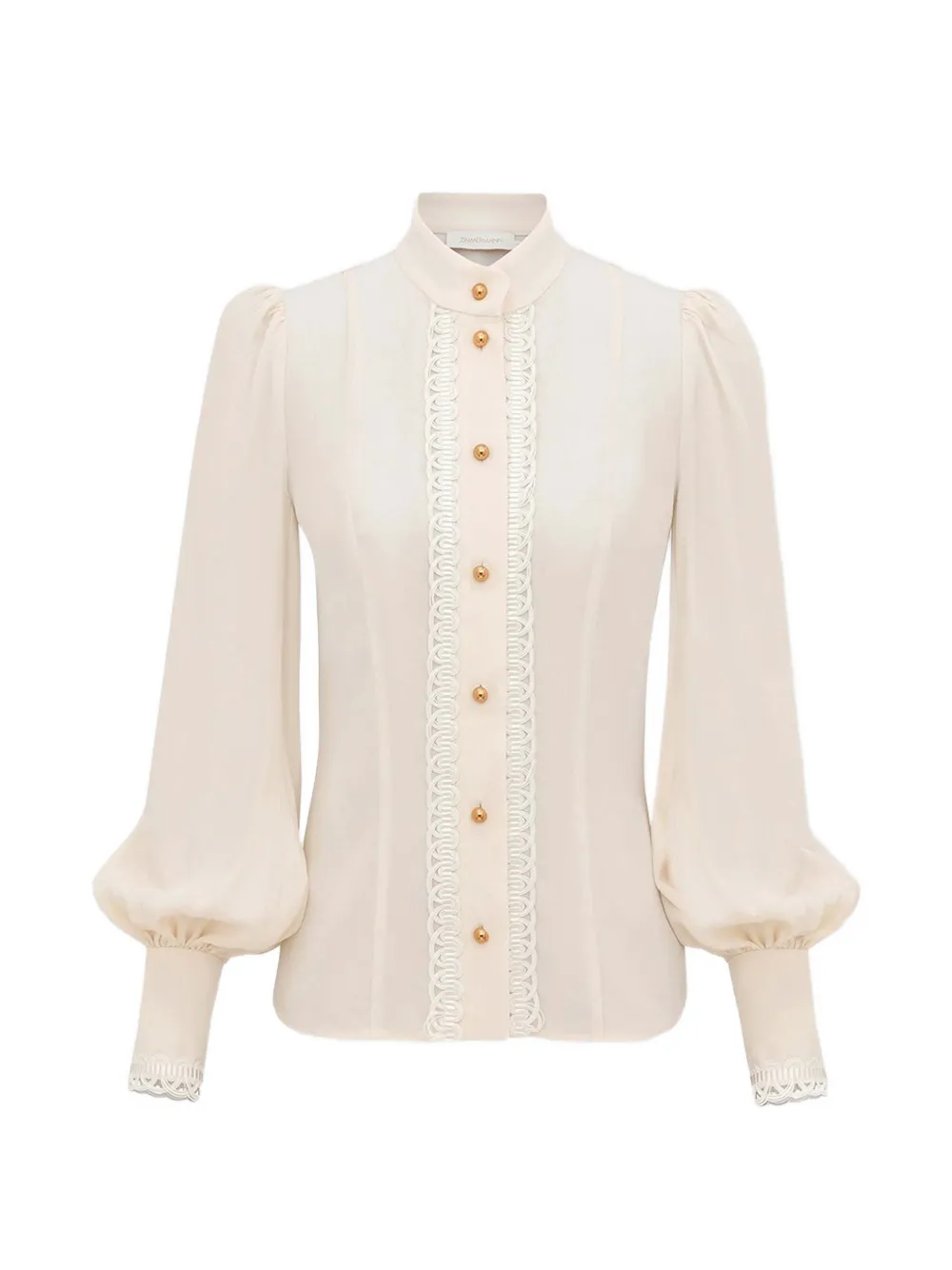 ZIMMERMANN button-fastening trim-detail blouse - Toni neutri