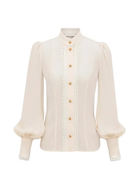 ZIMMERMANN button-fastening trim-detail blouse