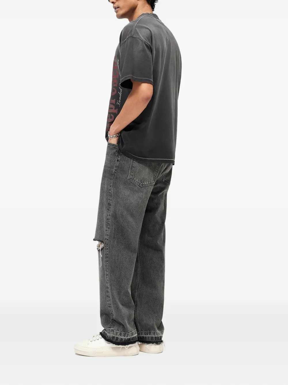 Represent T-shirt met print Grijs