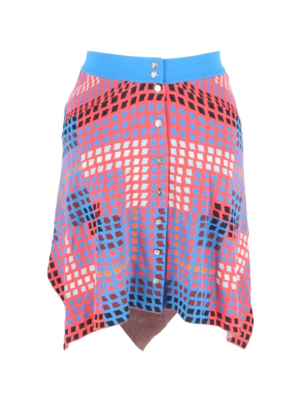 Paco Rabanne Pre-Owned knitted abstract-print midi skirt - Rosa