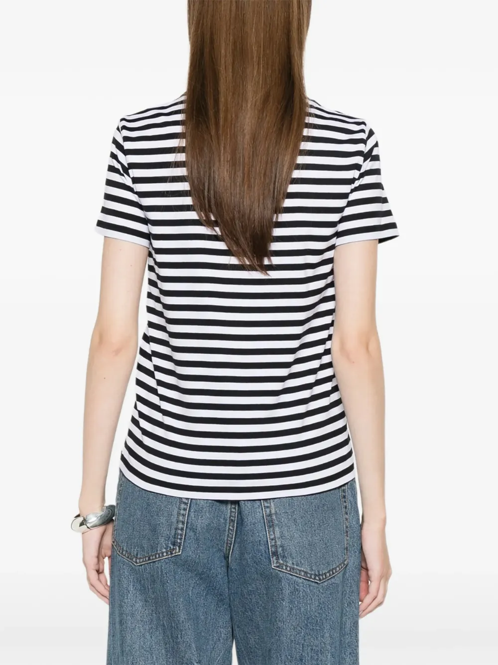 Max Mara T-shirt met geborduurde zak Zwart