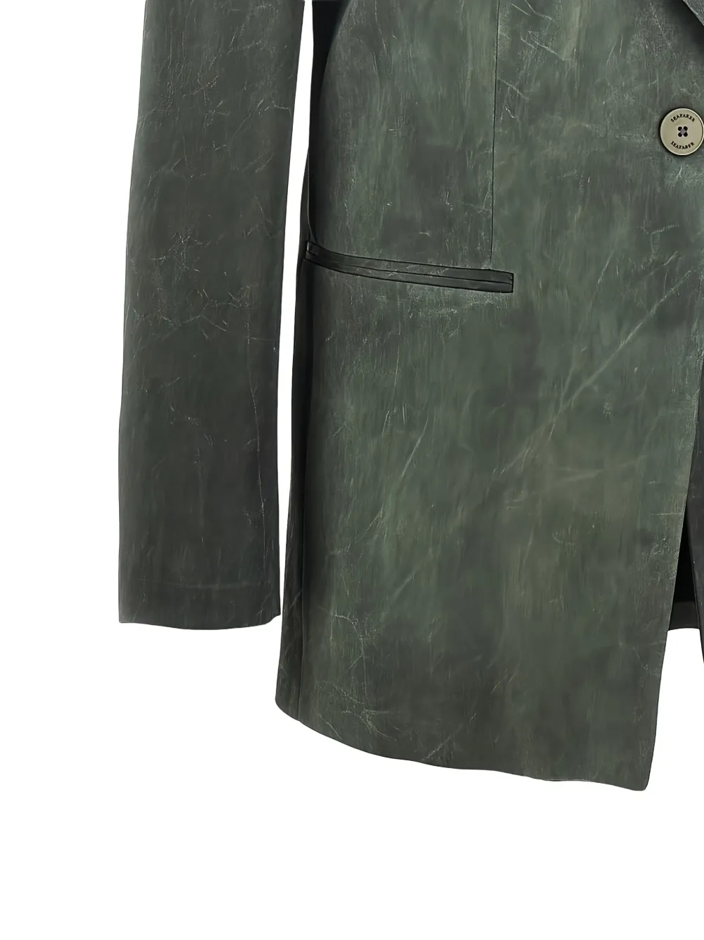  Seafarer Single-breasted Blazer - Green 