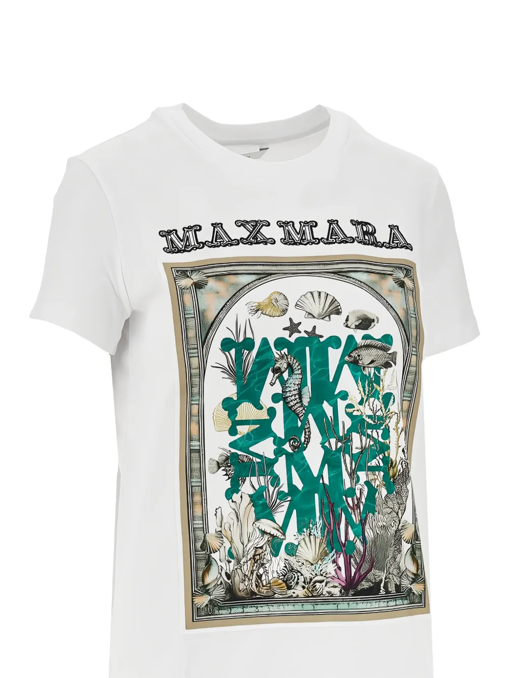 Max Mara Mxmspadino T-shirt met print Wit