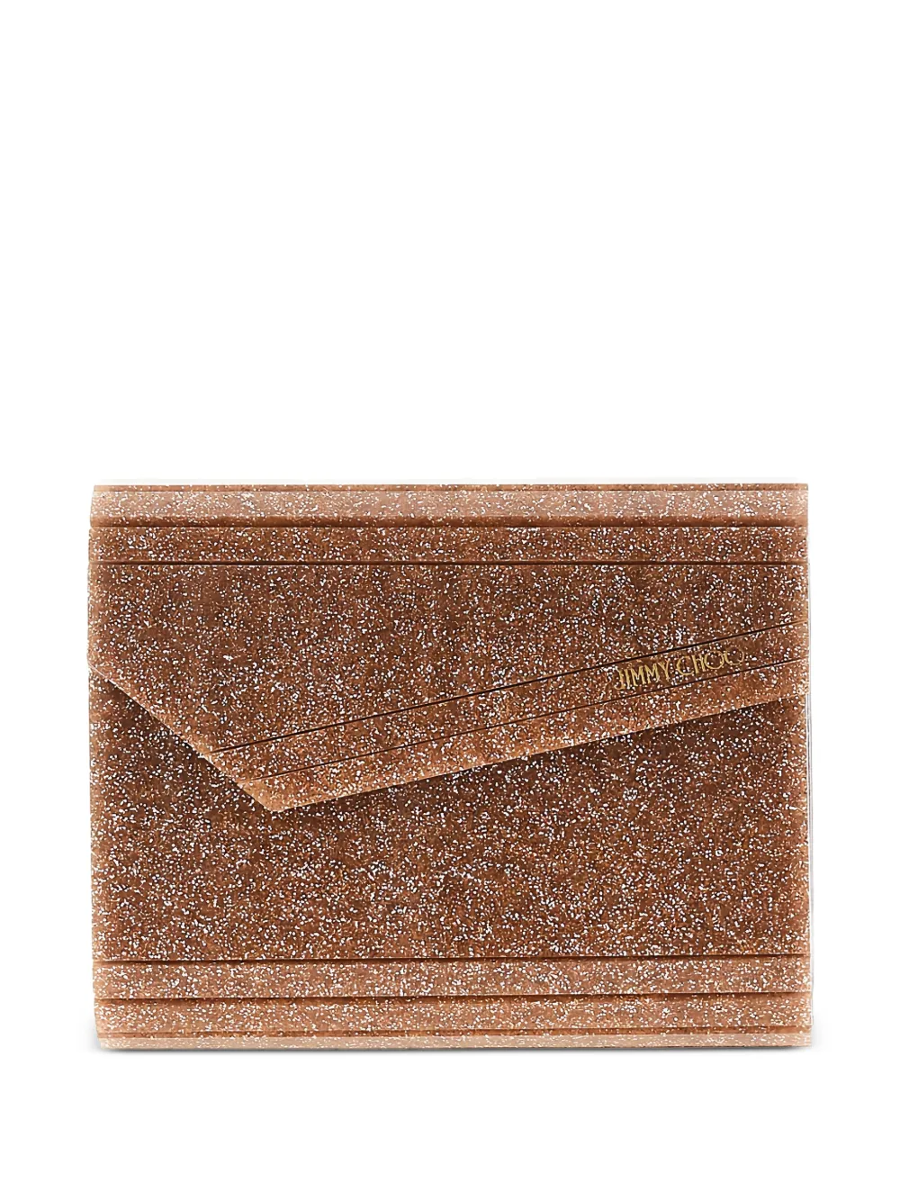 Jimmy Choo Candy metallic clutch bag - Rosa