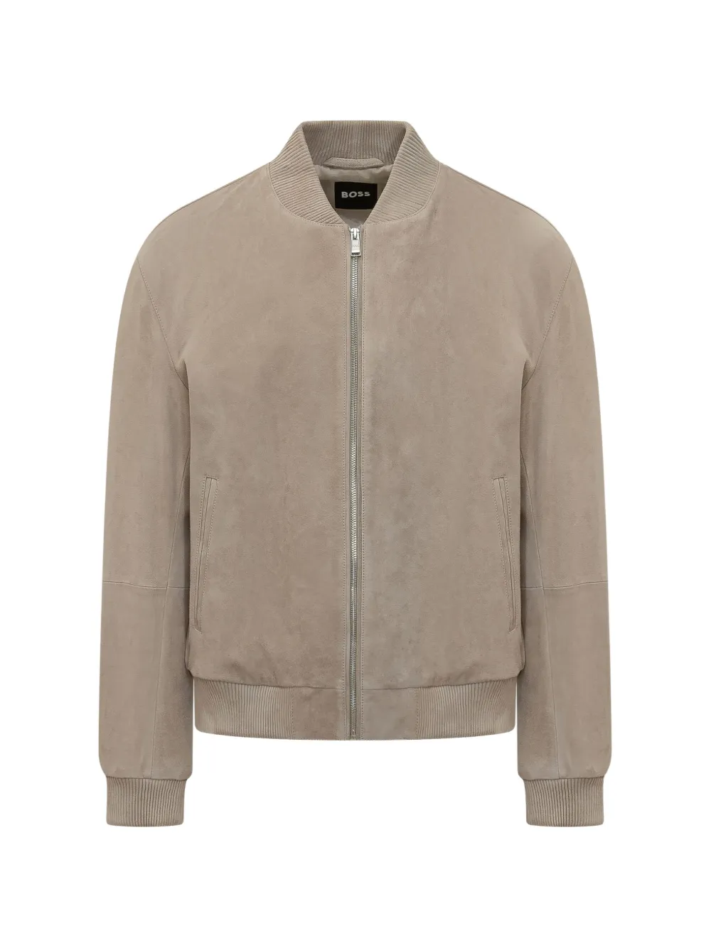 BOSS zip fastening leather jacket - Toni neutri