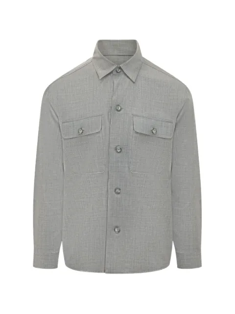 BOSS patch-pocket overshirt