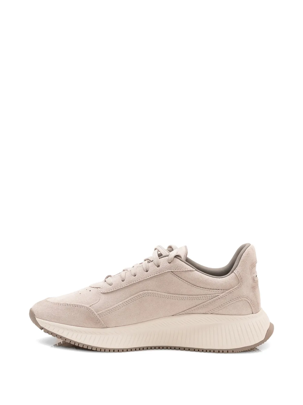 BOSS Evo Run panelled suede sneakers Beige