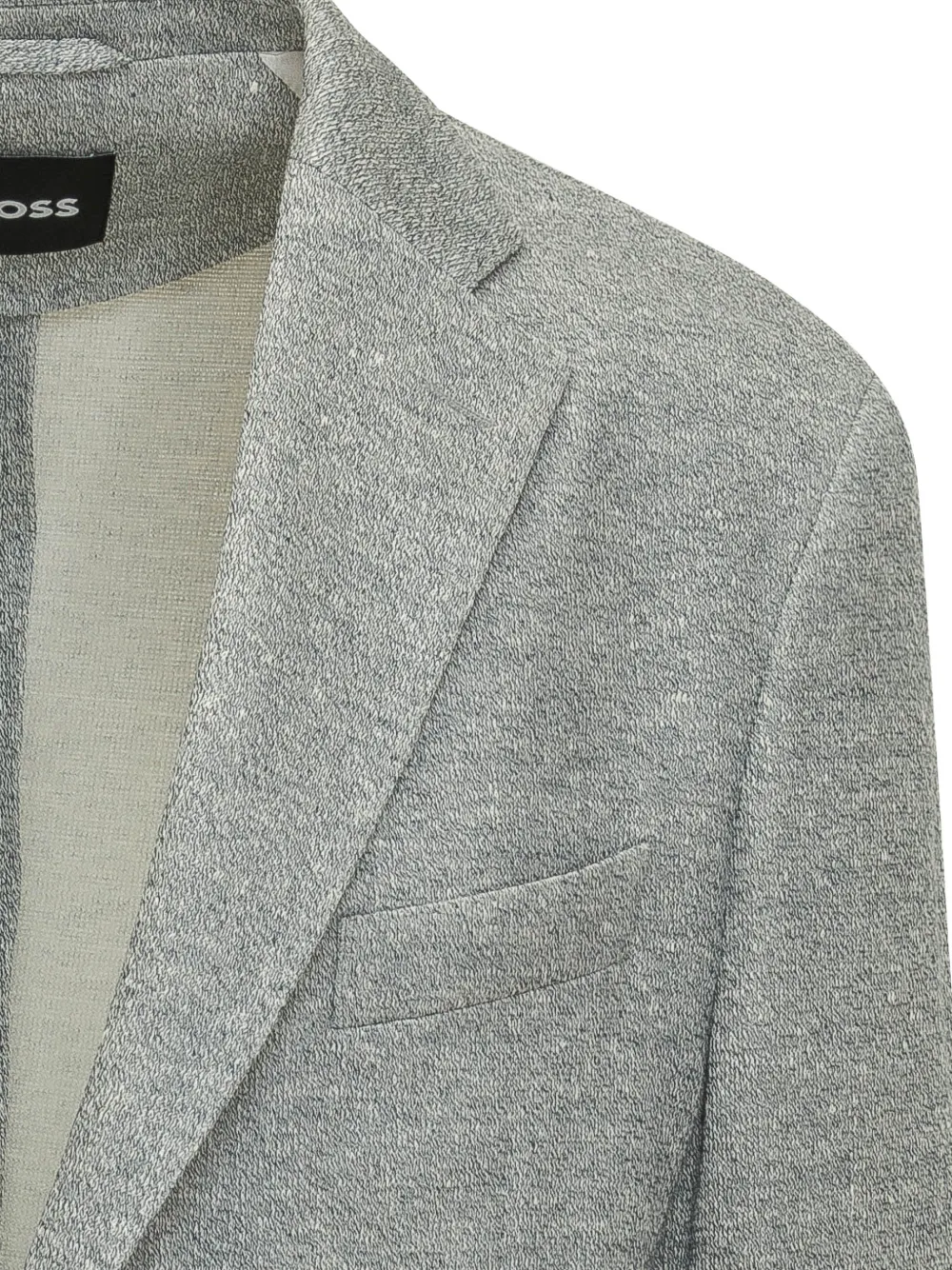 BOSS Geruite blazer Grijs