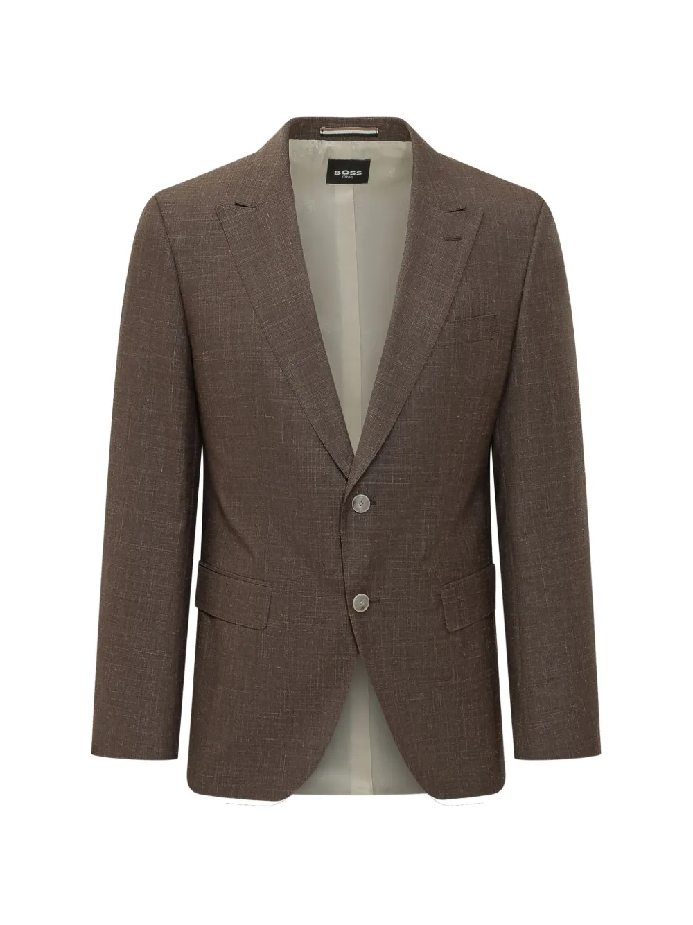 BOSS peak lapel blazer - Marrone