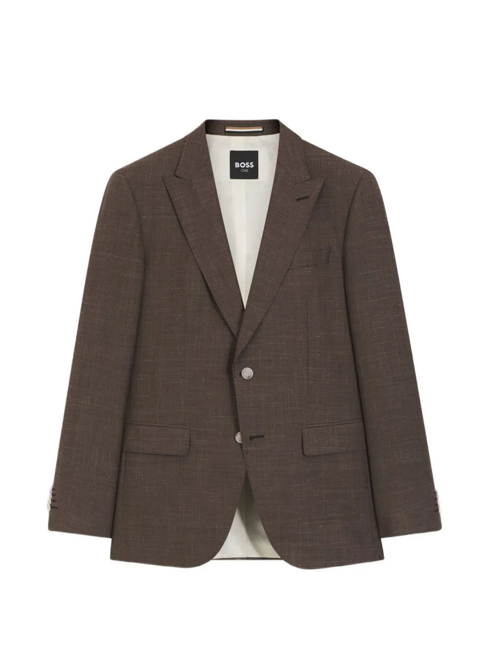 BOSS peak lapel blazer - Marrone