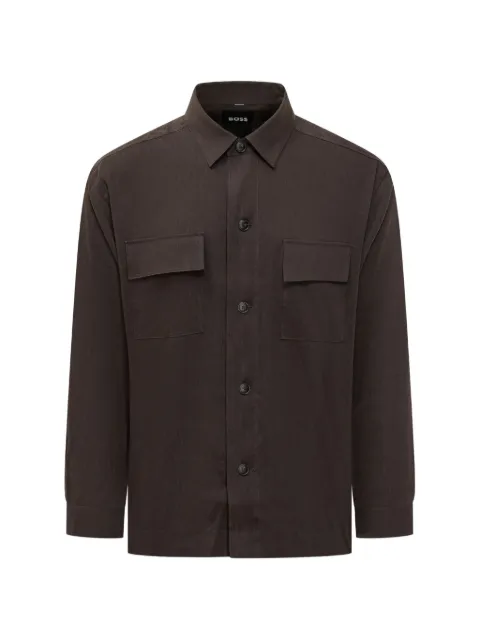 BOSS camisa con bolsillos de parche