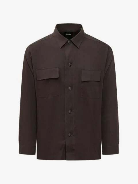 BOSS camisa con bolsillo de parche