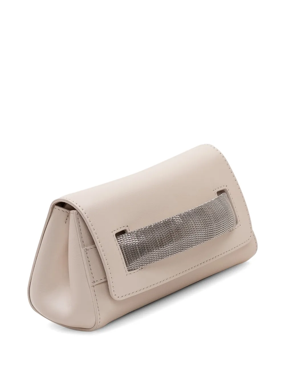  Orciani Chain Clutch Bag - Neutrals 