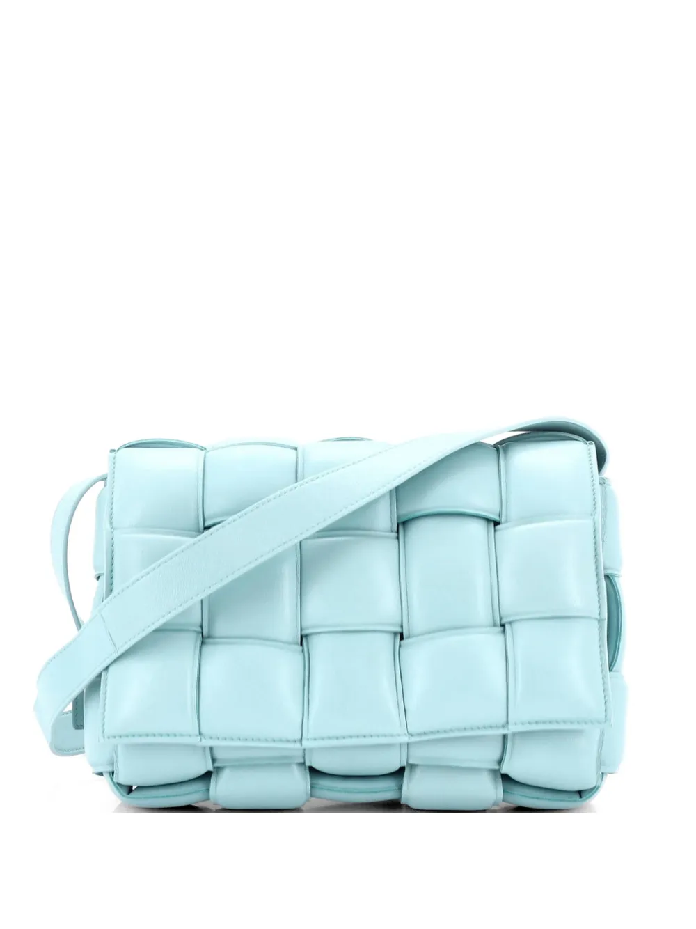 Bottega Veneta Pre-Owned Cassette Padded Maxi Intrecciato Leather Small crossbody bag - Blue