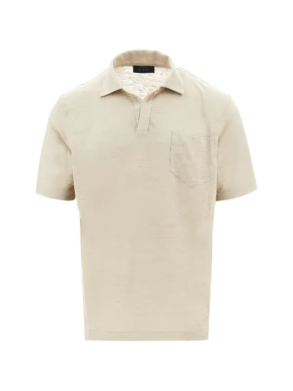 Sease Pocket Polo Shirt in Neutrals