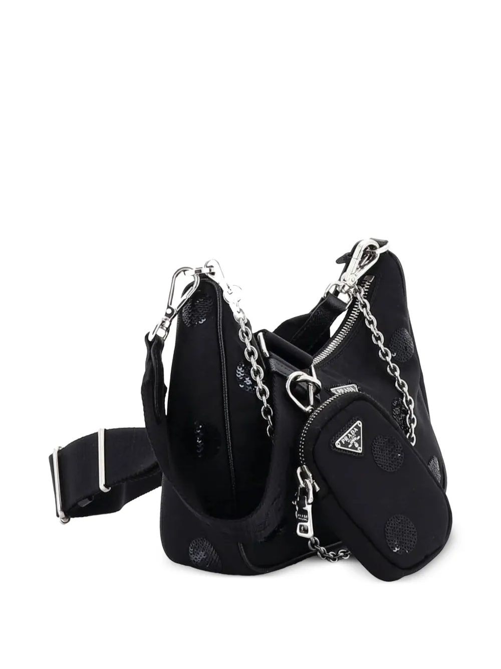 Re-Edition 2005 Sequin Embellished Tessuto Small Shoulder Bag