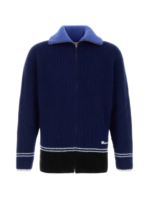 Marni zip wool blend cardigan