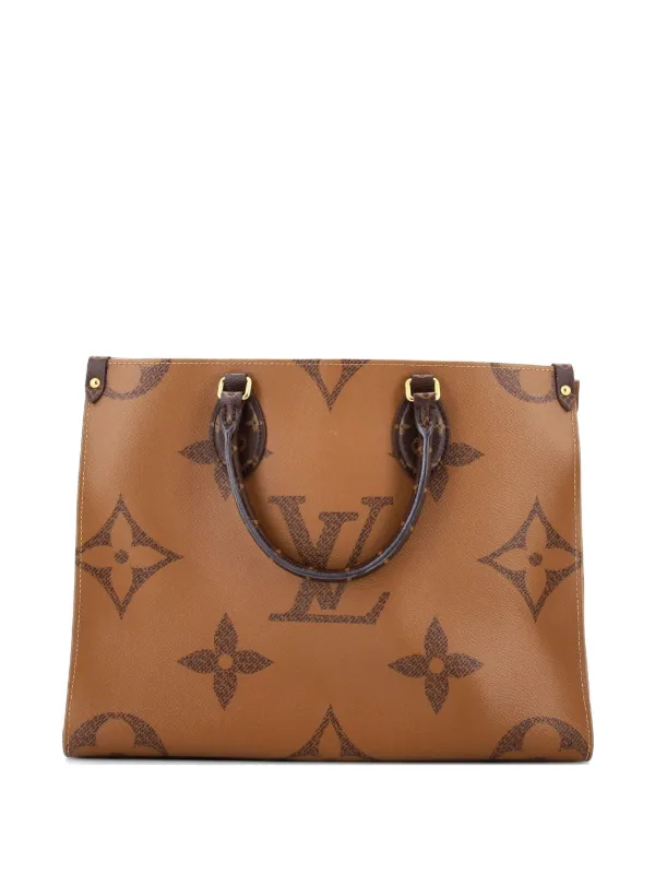 Louis Vuitton Pre-owned Onthego Reverse Monogram Giant MM Tote Bag in Brown