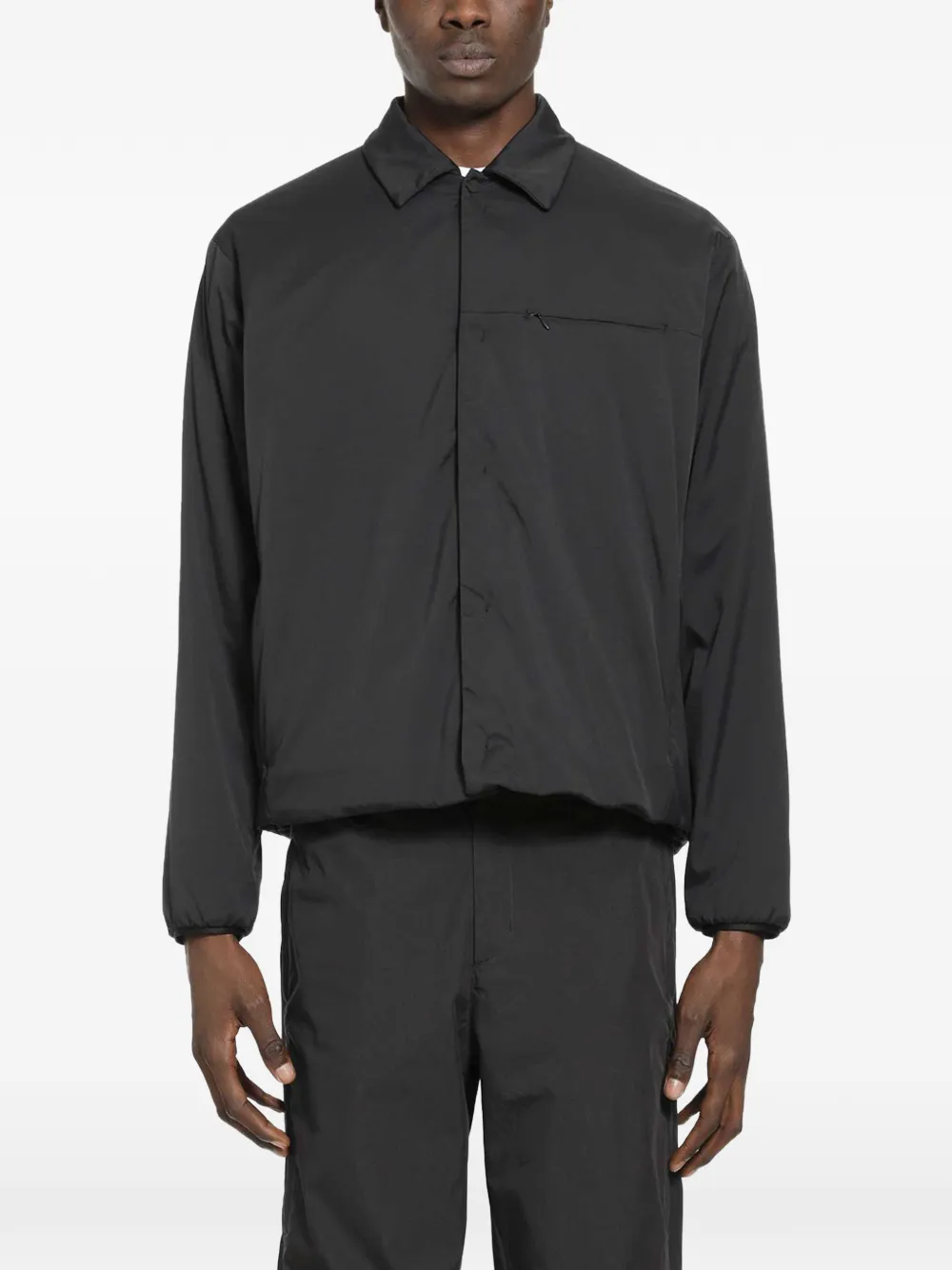 Laminar zip shirt jacket – Black