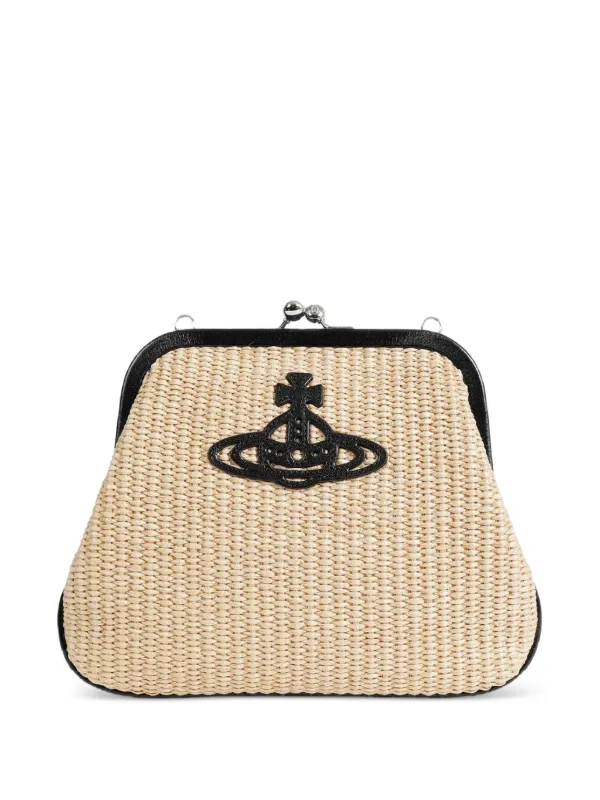 Vivienne Westwood Orb Clutch Bag in Neutrals