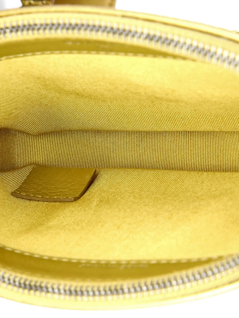 Gabrielle Logo Handle Double Zip Clutch With Chain Crocodile Embossed Calfskin Shoulder Bag
