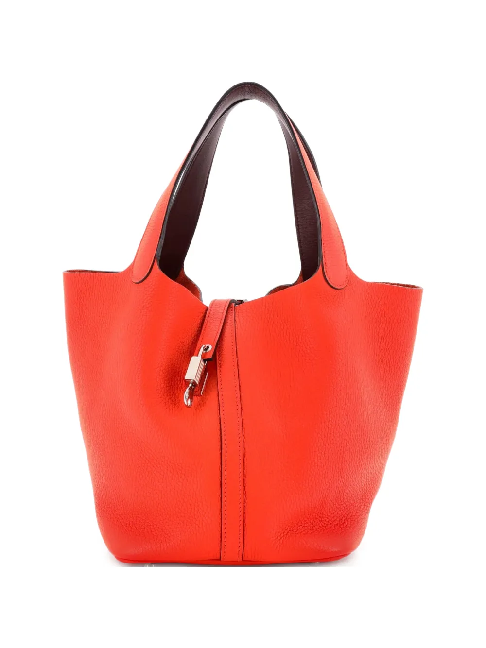 Hermès Pre-Owned Eclat Picotin Lock Bag Clemence MM bucket bag - Arancione