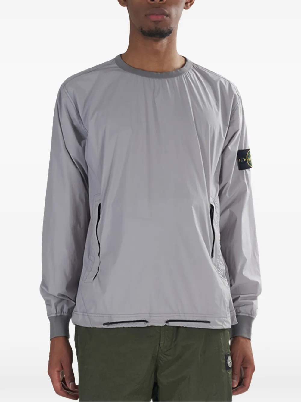 Stone Island Sweatshirt mit Logo - Grau