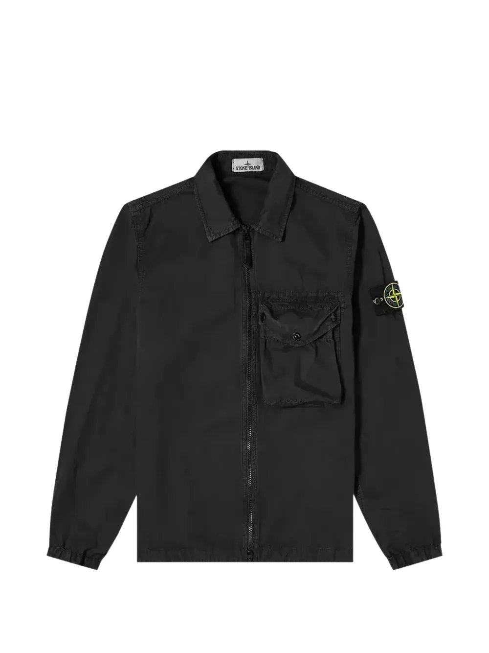 Stone Island Giacca-camicia con zip - Nero