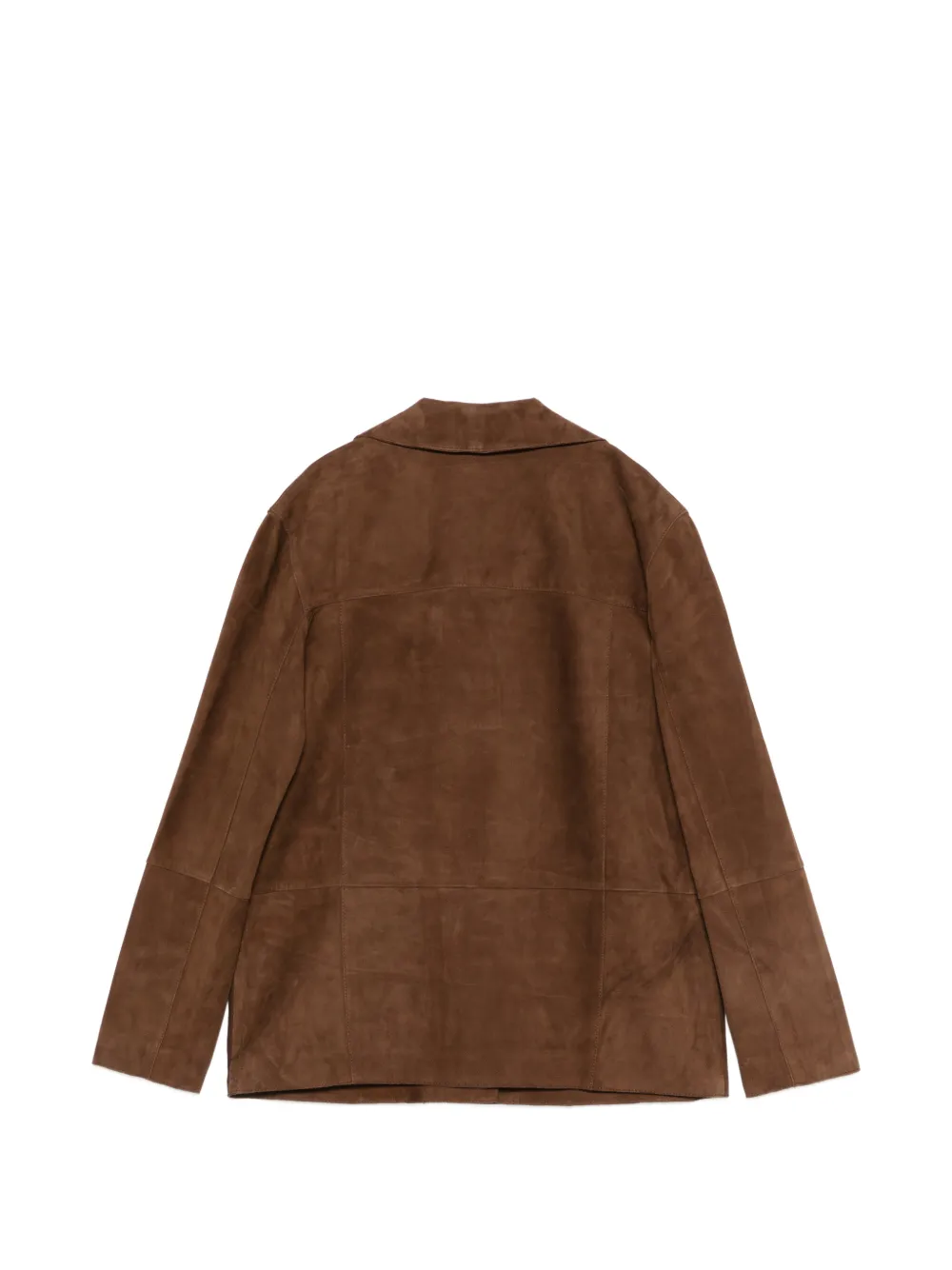  Alpha Studio Patch-pocket Suede Blazer - Brown 