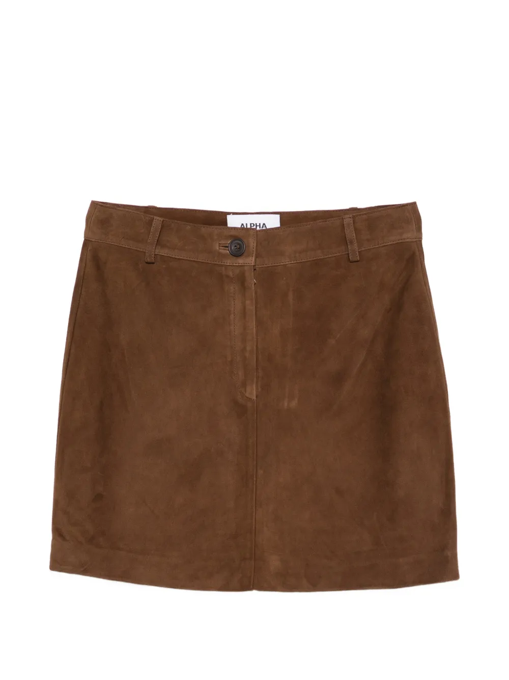 ALPHA STUDIO Gonna suede mini skirt - Marrone