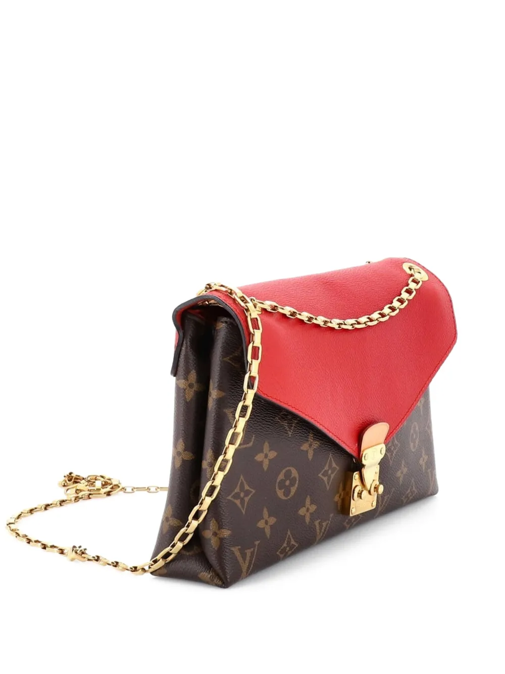 Louis Vuitton Pre-Owned Pallas Chain Monogram Canvas and Calfskin shoulder bag - Marrone