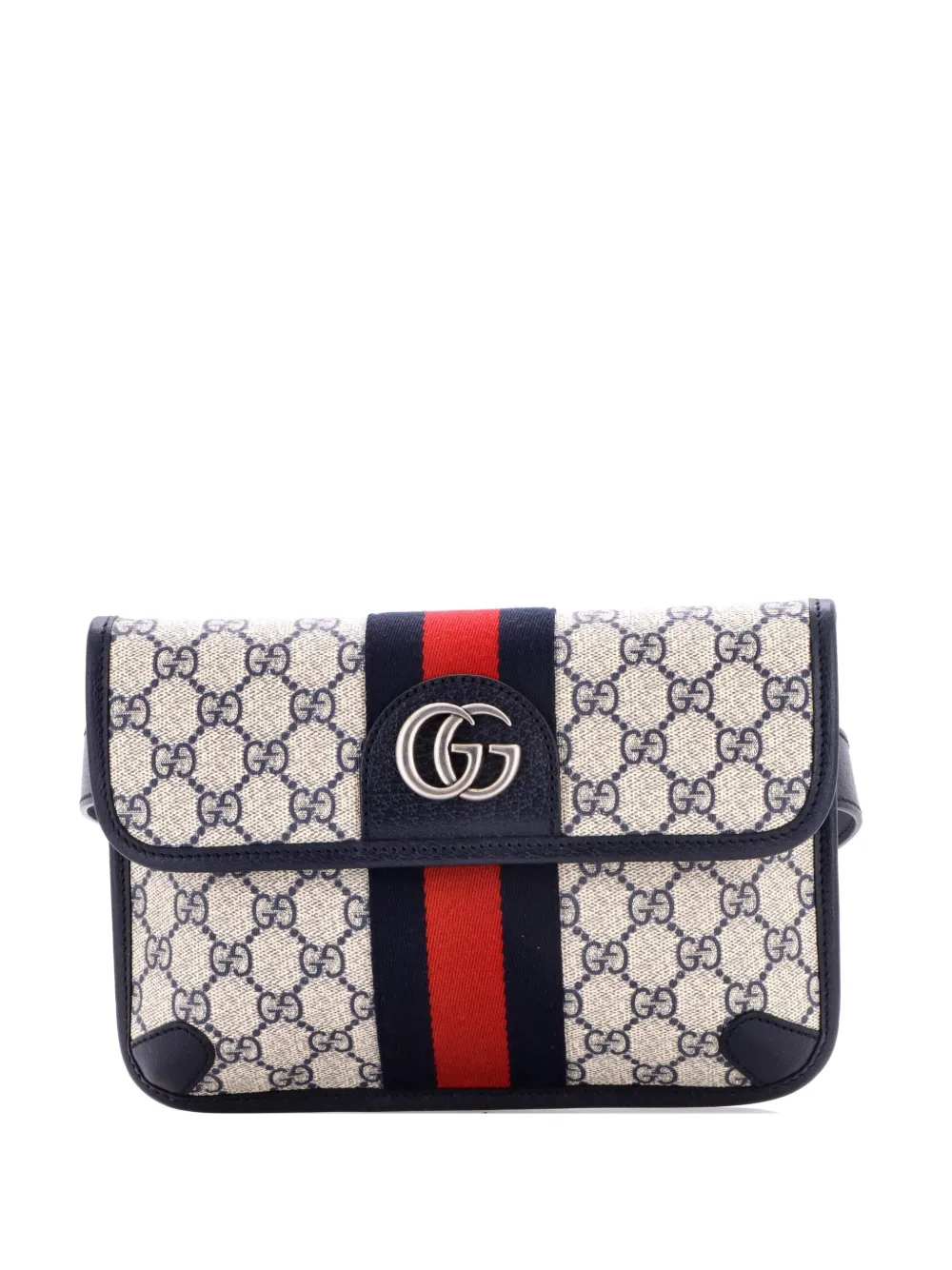 Gucci Pre-Owned Ophidia Flap GG Coated Canvas with Leather belt bag - Blu