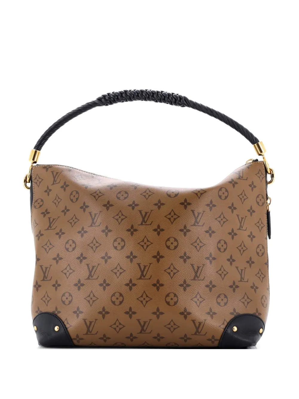 Louis Vuitton Pre-Owned Triangle Softy Bag Reverse Monogram Canvas hobo bag - Nero