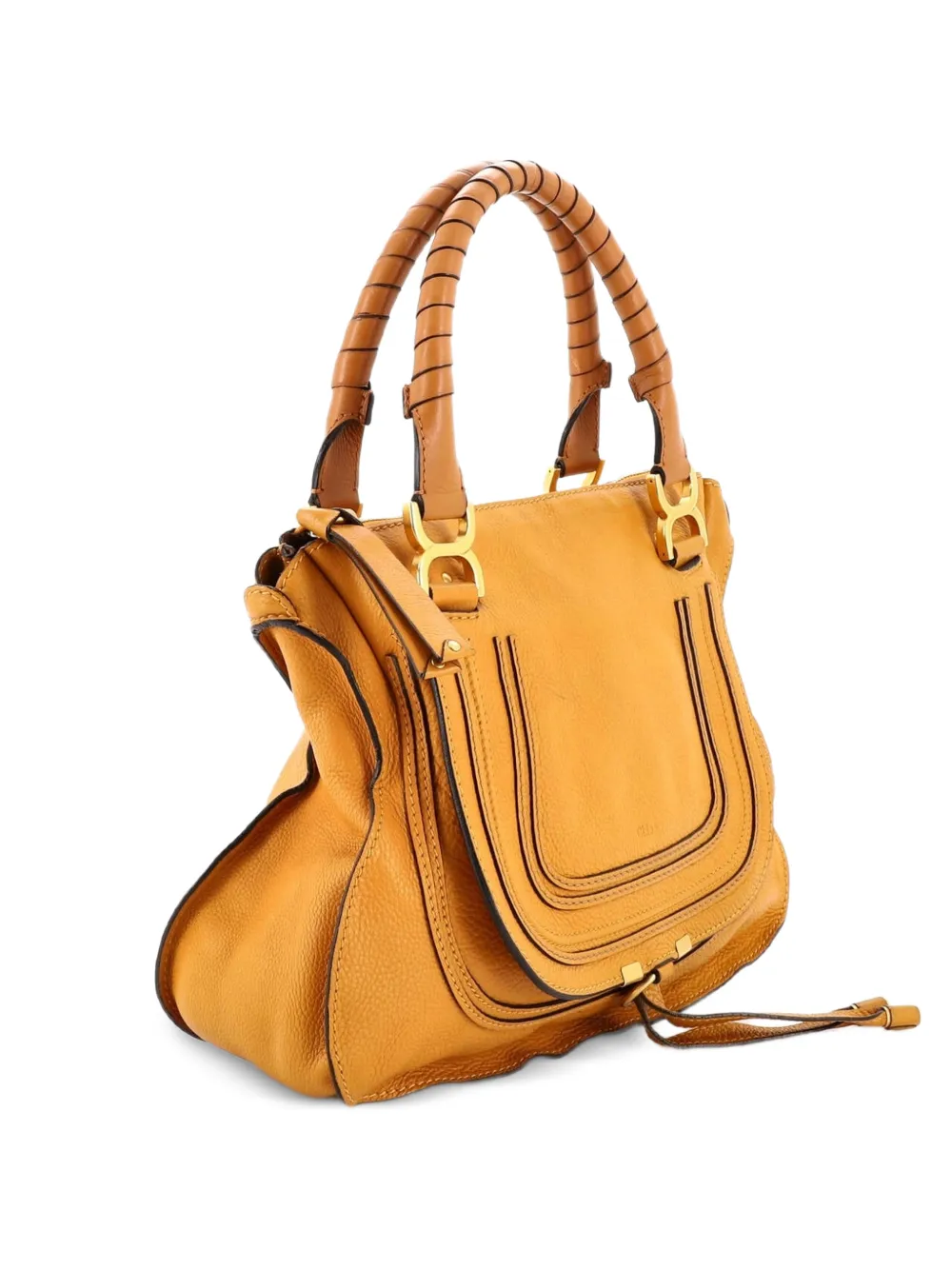 Chloé Pre-Owned Marcie Leather Medium shoulder bag - Arancione