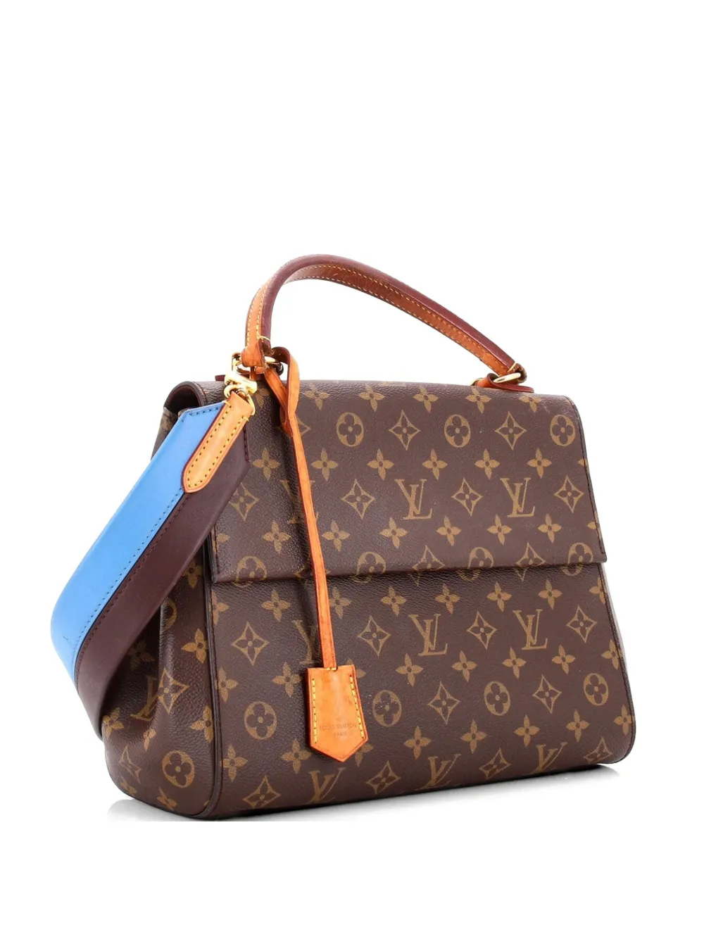 Louis Vuitton Pre-Owned Cluny Top Handle Bag Monogram Canvas MM shoulder bag - Blu