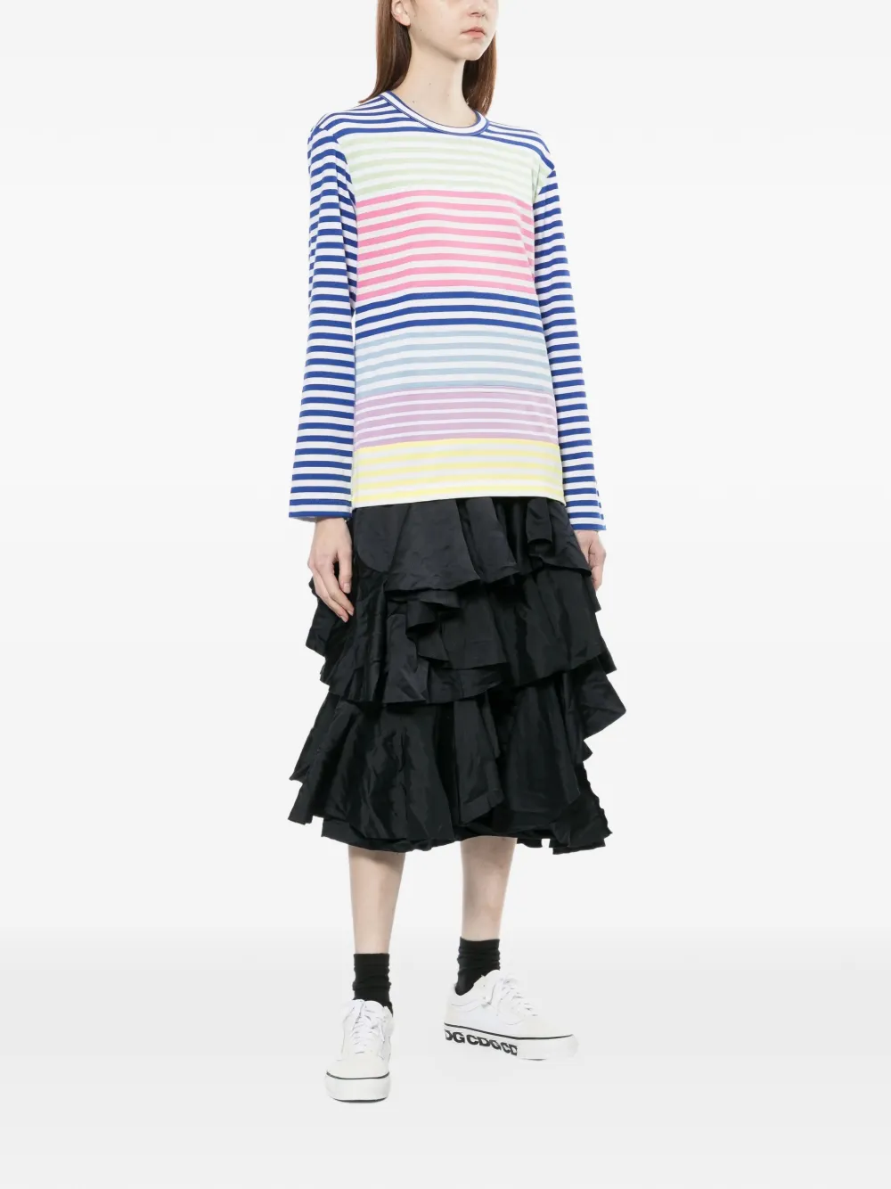 Comme Des Garçons Comme Des Garçons Gestreepte top met lange mouwen Blauw