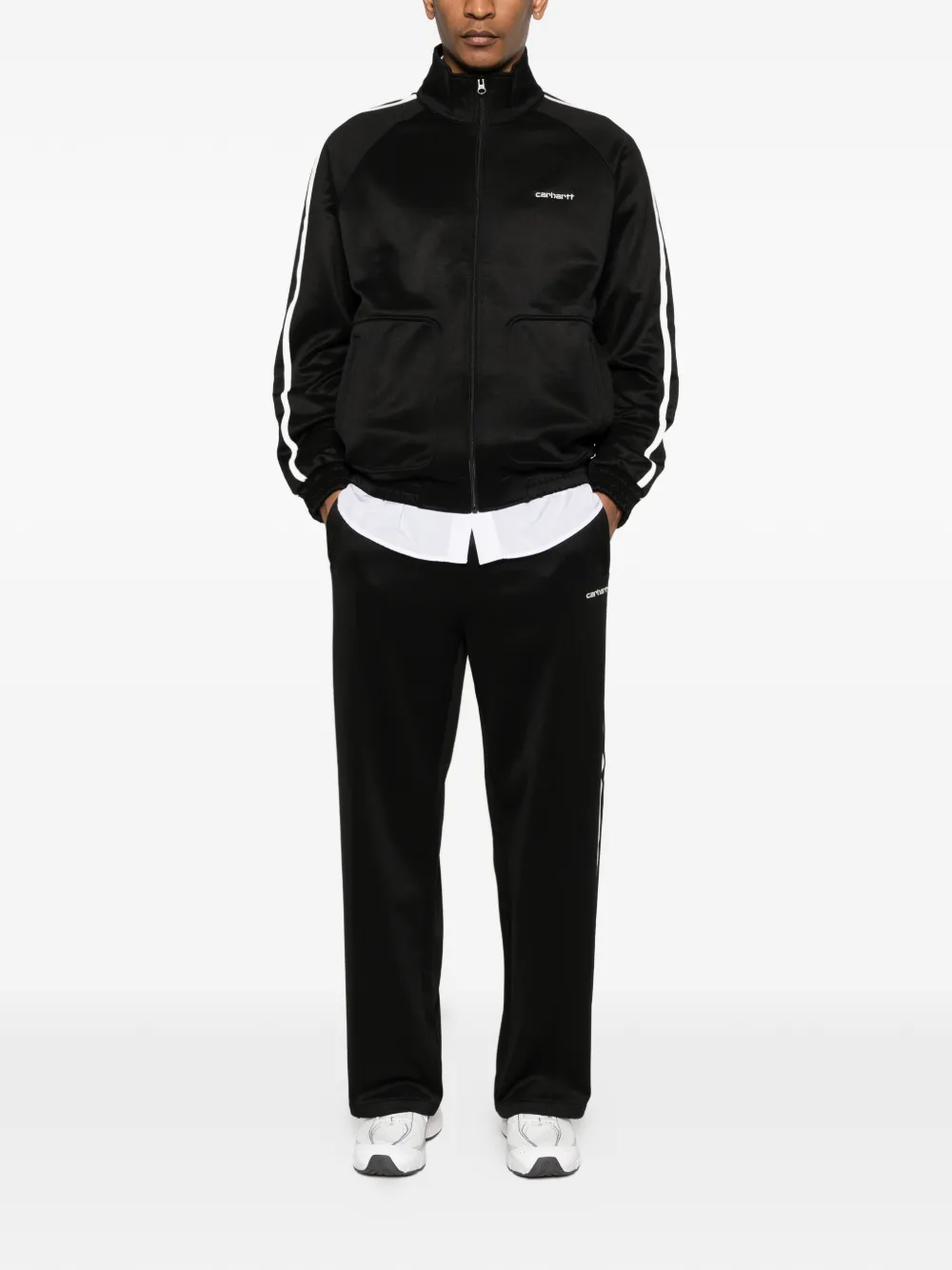 Carhartt WIP Sweater met logo en rits Zwart