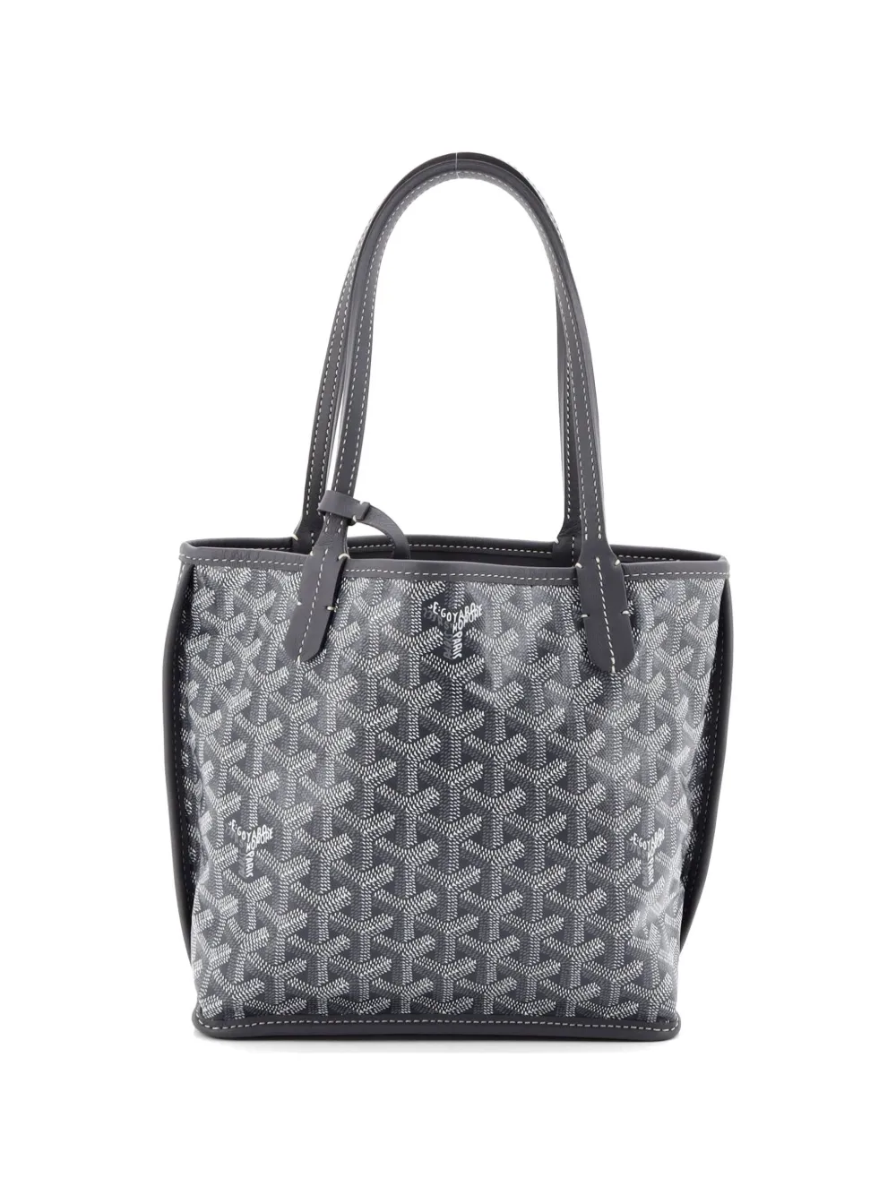 Goyard Pre-Owned Anjou Reversible Tote Coated Canvas Mini satchel - Grigio
