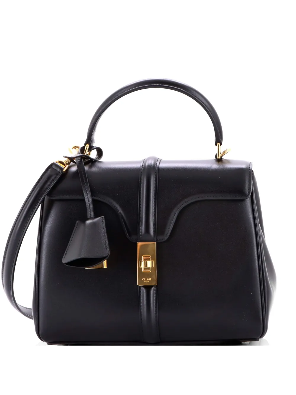 Celine Pre-Owned 16 Top Handle Bag Smooth Calfskin Small satchel - Nero