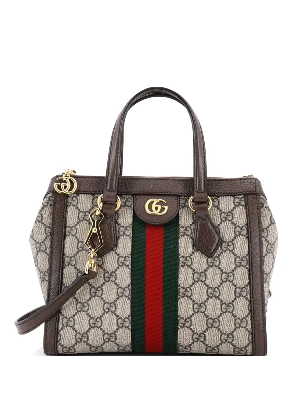 Gucci Pre-Owned Ophidia Top Handle GG Coated Canvas Small tote bag - Marrone