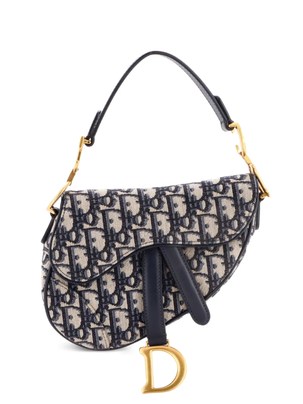 Christian Dior Pre-Owned Saddle Handbag Oblique Canvas Mini shoulder bag - Blu